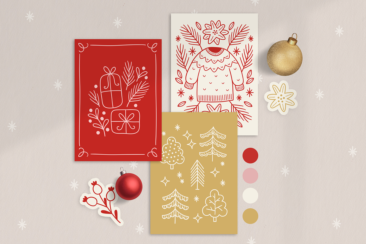 Hand Drawn Christmas Kit, a Seasonal Illustration by miumiu (Photo 2 of 15)