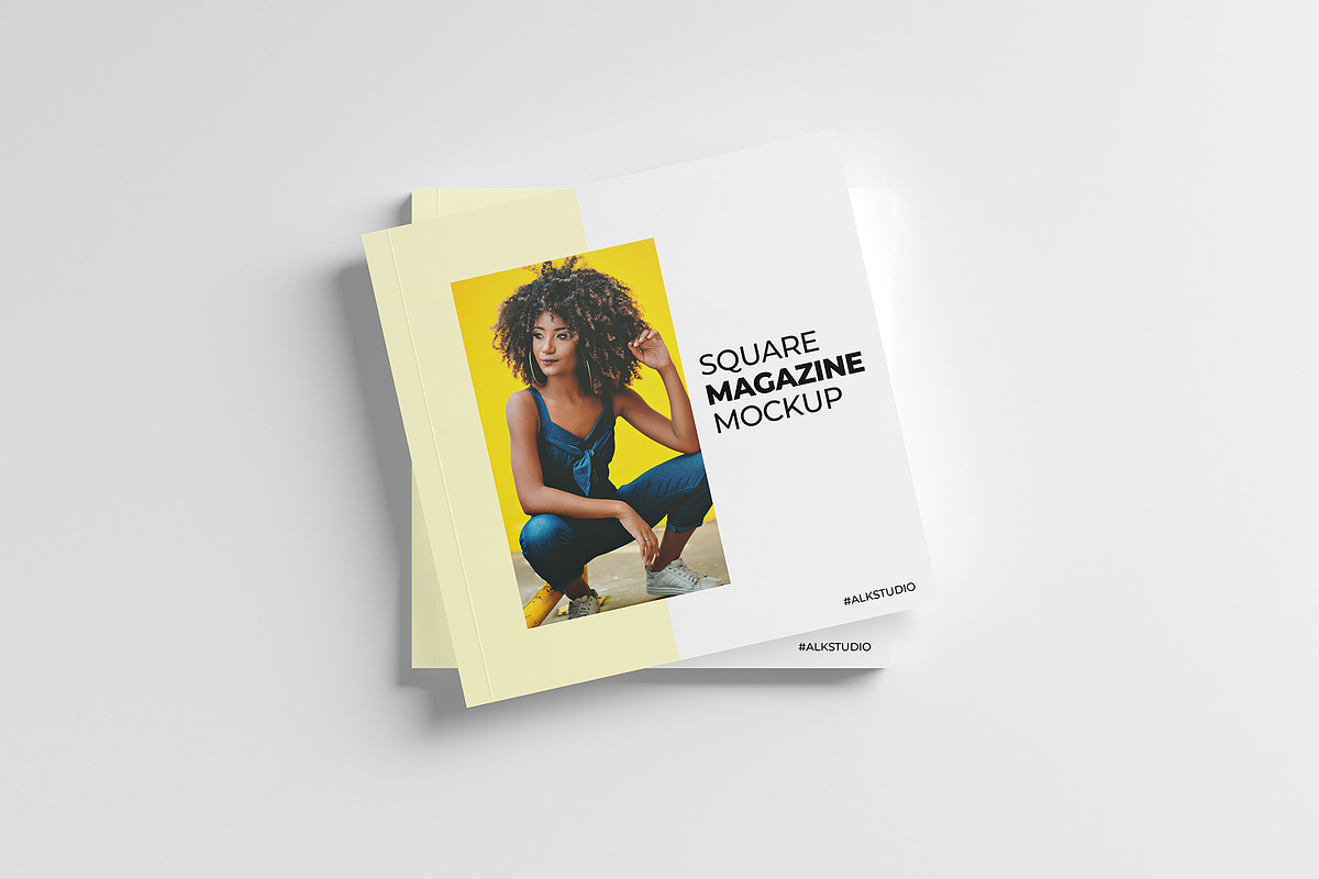 Square Magazine Mockup, a Print Template by AlkStudio (Photo 7 of 15)