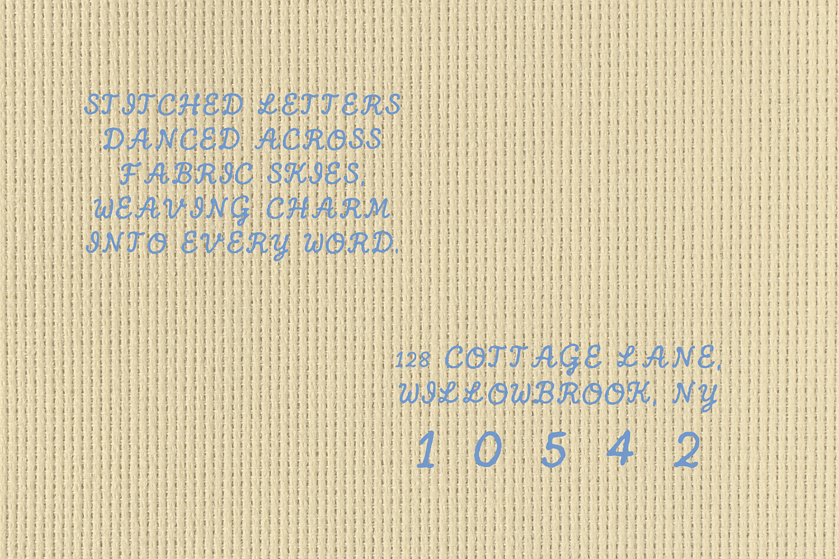 Elliott Stitchery, a Handwritten Font by Honey Lust Co. Shop (Photo 2 of 3)