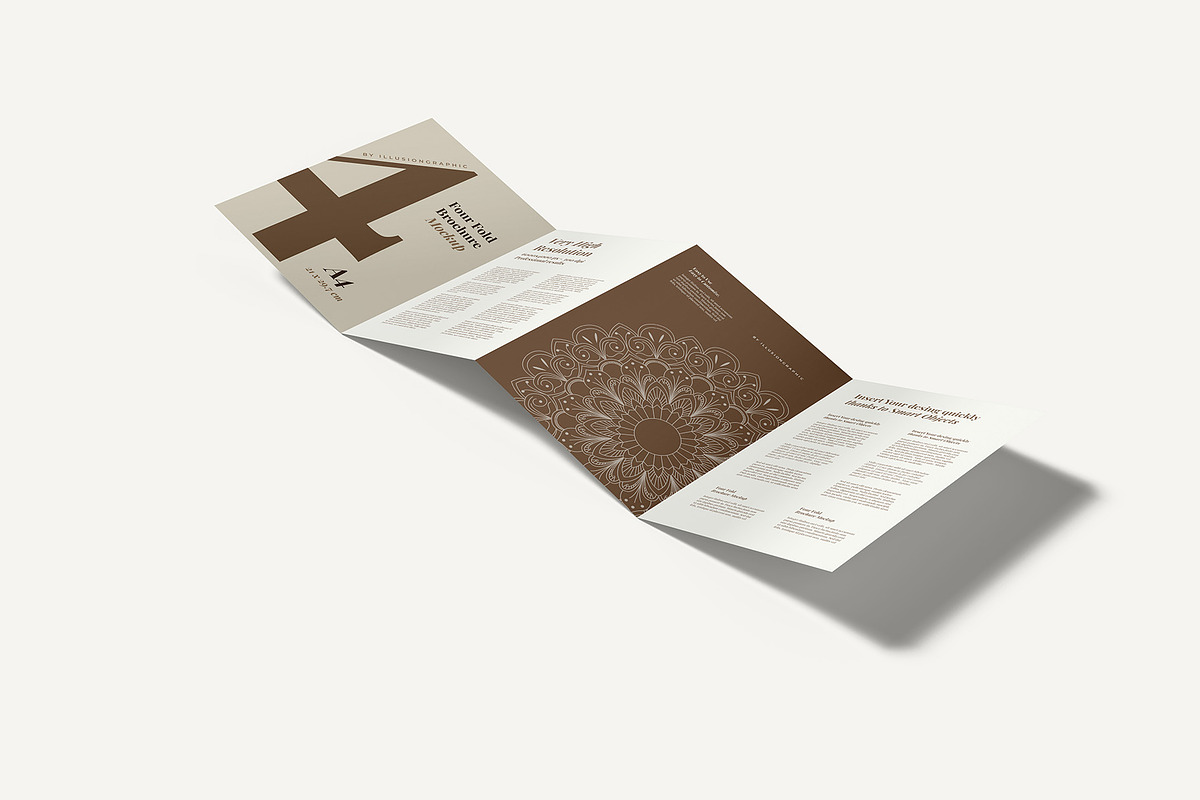 4 Fold A4 Brochure Mockup, an Advertising Mockup by Illusiongraphic (Photo 3 of 21)