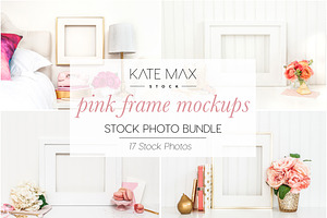 Pink Frame Mockups Stock Bundle, a Print Template by Styled Stock House