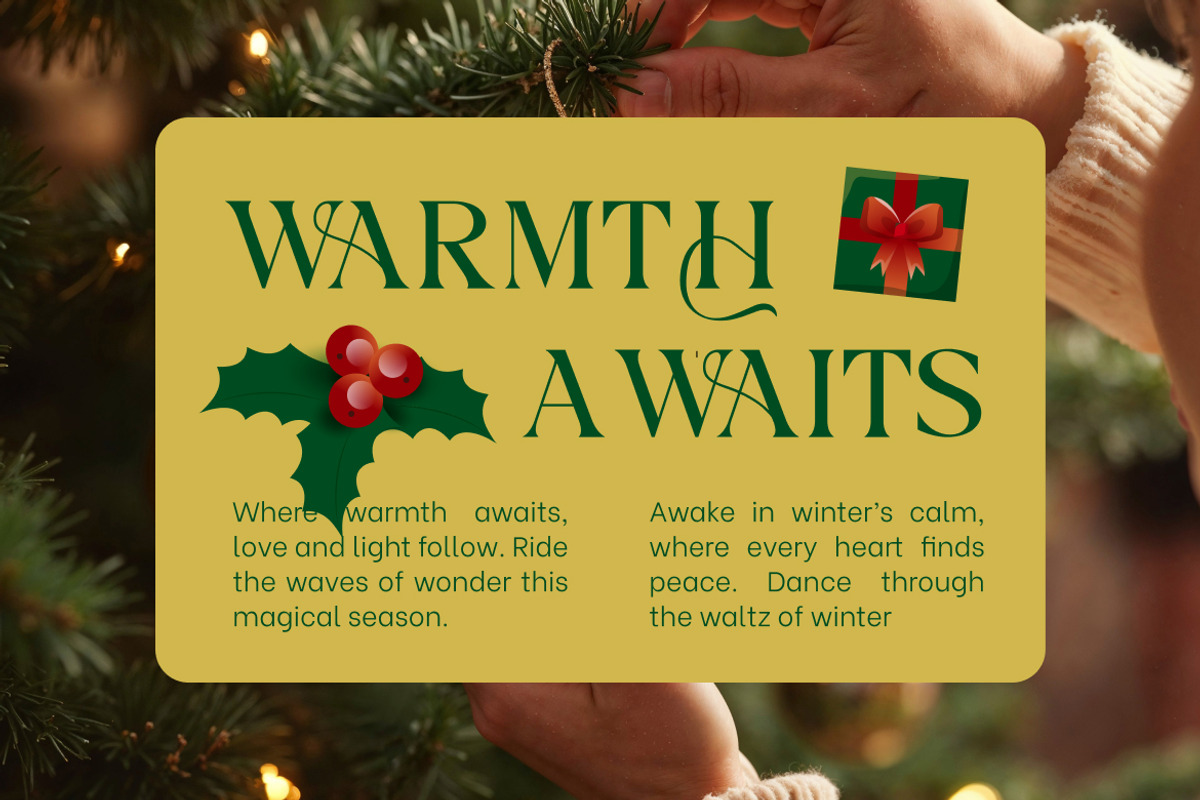 Harmonia Serif Christmas Font, a Serif Font by Vadovastd (Photo 6 of 7)