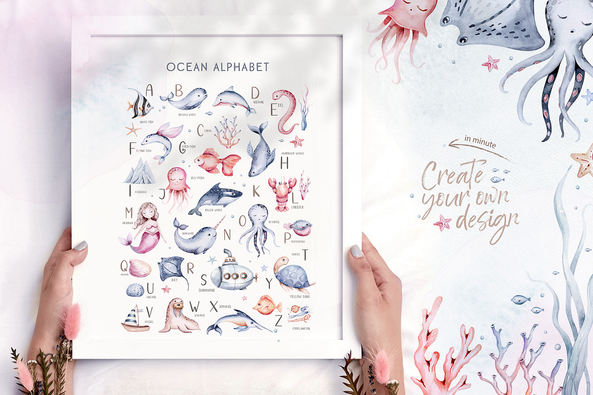 Under the sea watercolor set Part II, an Animal Illustration by Peace ART (Photo 8 of 22)
