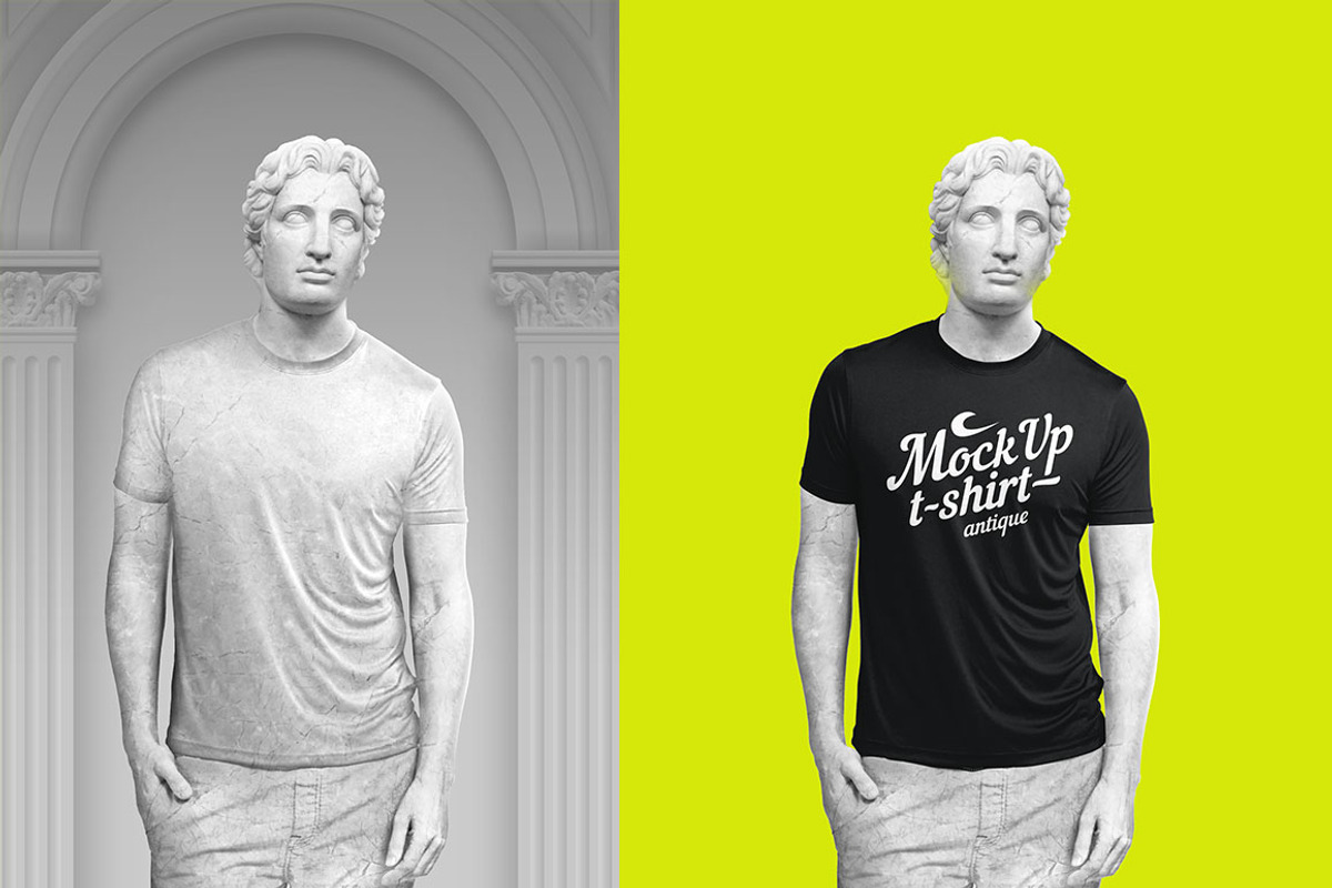 Mockup T-shirt Antique #1, a Product Mockup by Sergey Serebrennikov (Photo 3 of 3)