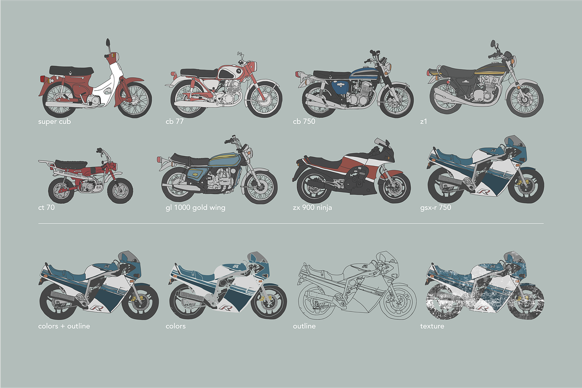 Baiku - motorcycle illustration, a Graphic by Storyteller Imagery (Photo 2 of 8)