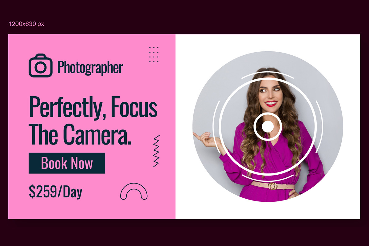 Photography Web Banner Ads Template, an UI Kit Template by CreativeShaper (Photo 2 of 4)