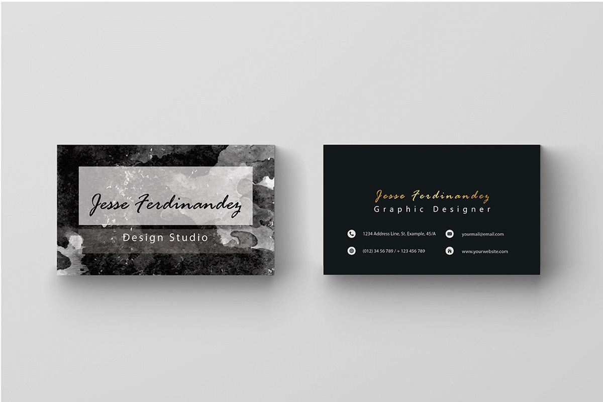 Artistic Business card Template-003, a Business Card Template by M6 Gallery (Photo 4 of 4)