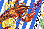 Italian Summer Stamps: 4 Patterns, a Pattern Graphic by FineArt (Thumbnail 5 of 5)