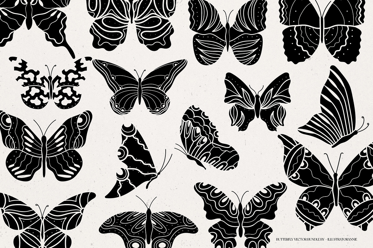Butterfly Clipart Bundle, an Object Illustration by IllustratorAnnie (Photo 2 of 6)