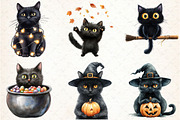 Crazy Black Cats Clipart PNG, an Illustration by Libby Wishes (Thumbnail 3 of 6)