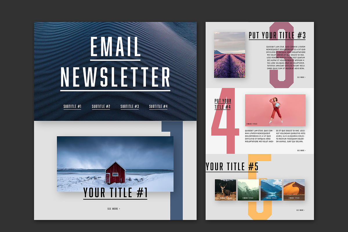 Email Newsletter Layout, an Email Template by tomsarraipodesign (Photo 1 of 2)