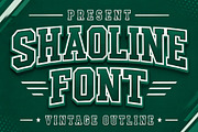 Shaoline - Outline font, a Slab Serif Font by Limited.studio (Thumbnail 1 of 5)