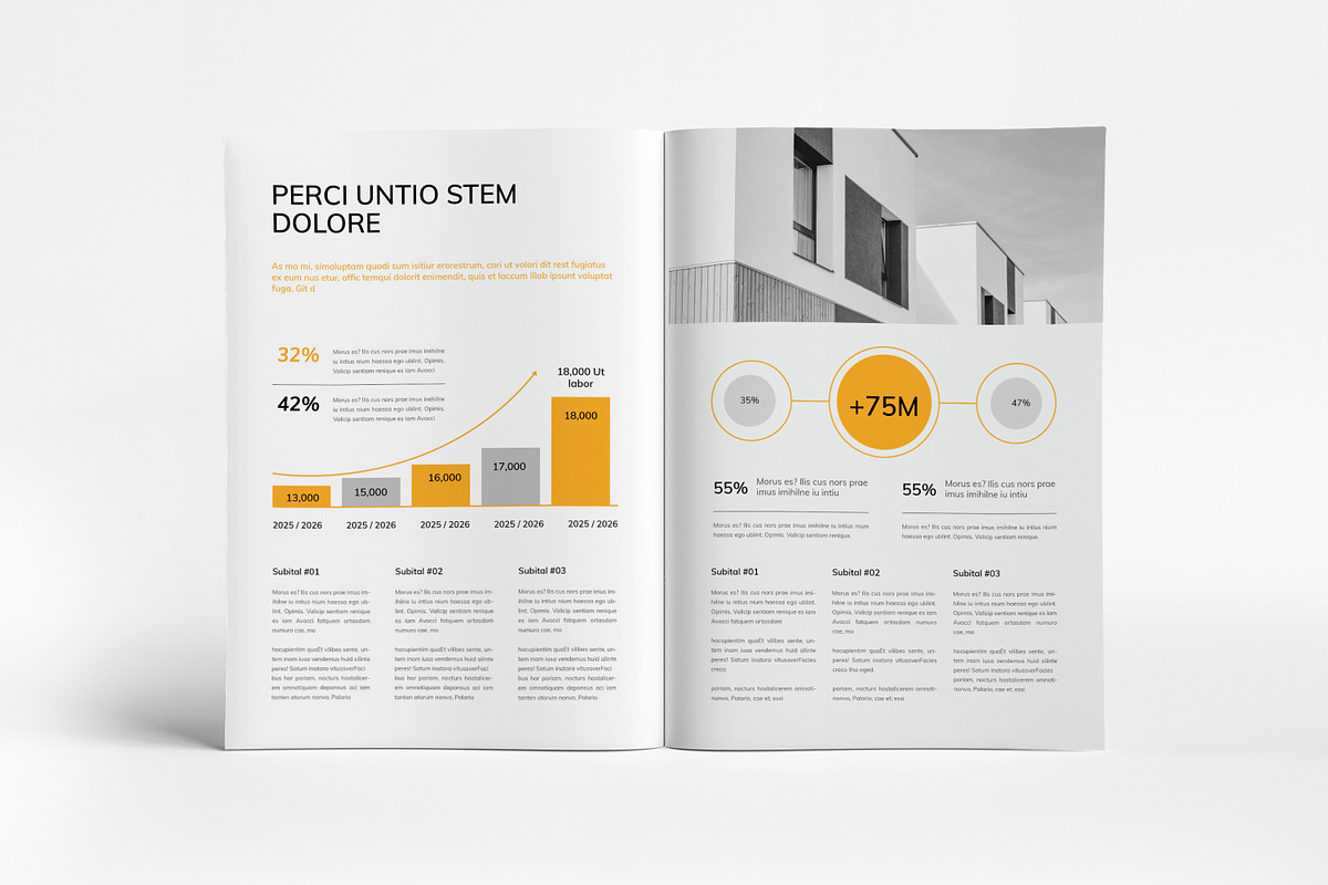 Annual Report Template I Canva, a Brochure Template by PixWork (Photo 5 of 9)
