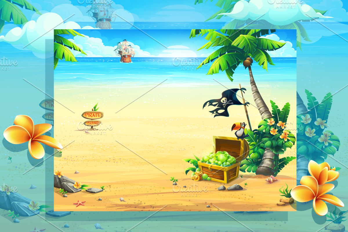 Set of illustrations on beach theme, a Decorative Illustration by Nearbirds (Photo 3 of 7)