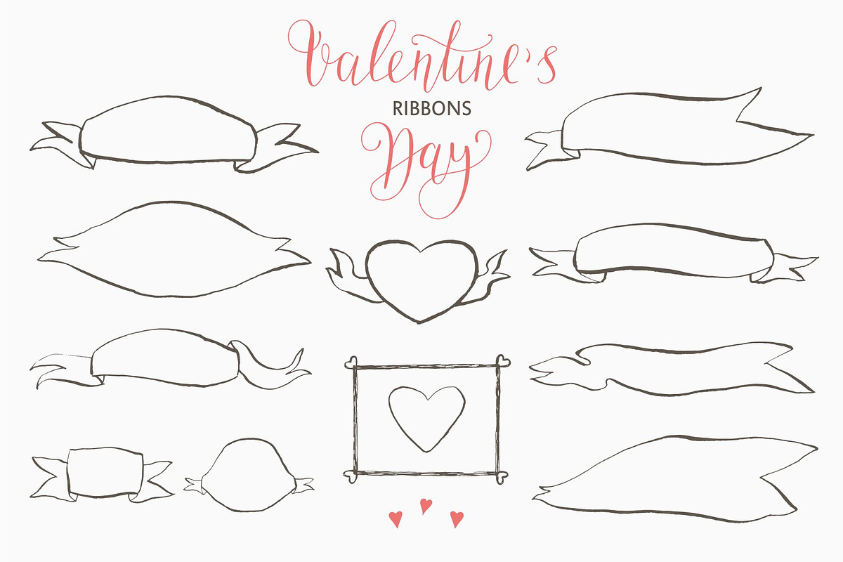 Valentine's Day. Romantic set, an Illustration by OlgaAlekseenko (Photo 4 of 11)