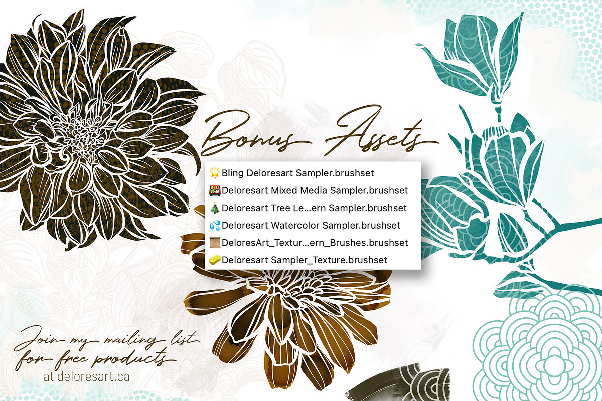 2 Color Procreate Pattern Brushes, a Brush Add-On by DeloresArt (Photo 10 of 10)