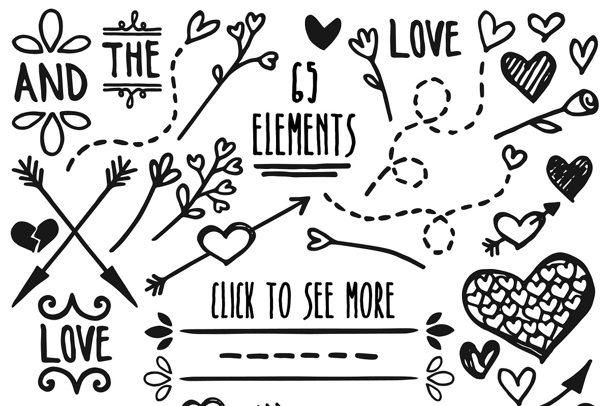 Hearts, arrows and frames, an Illustration by Lina_Lisichka (Photo 2 of 7)