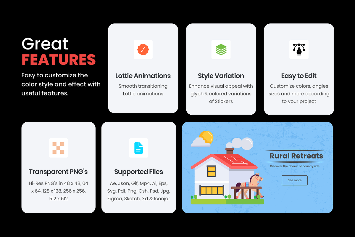 Animated Real Estate Icons, a Duotone Icon by Prosymbols (Photo 2 of 12)