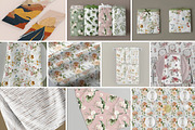 BUNDLE Mock Ups fabric textile, an Advertising Mockup by AnastasiyaOleynik (Thumbnail 8 of 11)