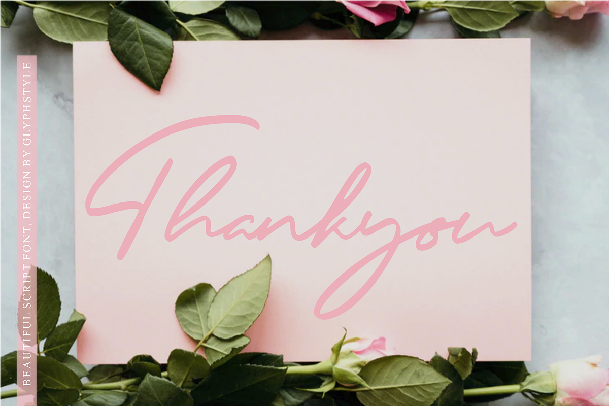 Felisha Roseland Script Font, a Script Font by Glyphstyle (Photo 12 of 12)