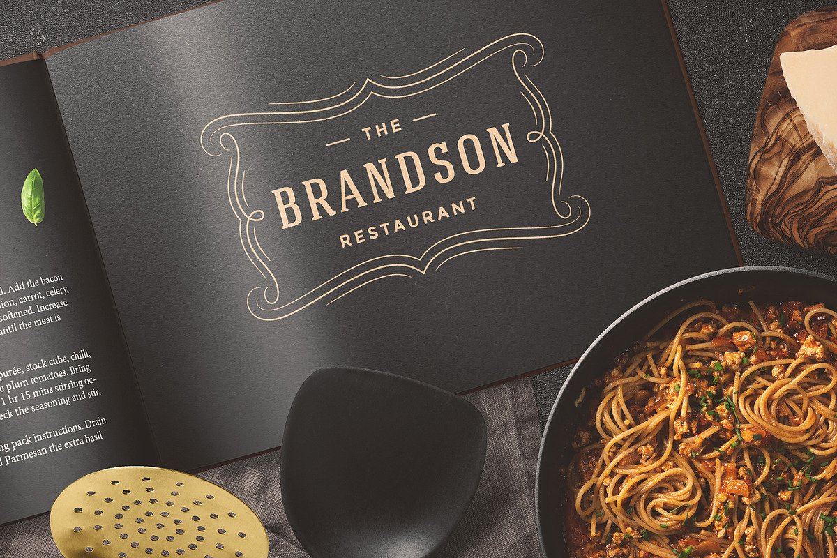 36 Restaurant Logos and Badges, a Branding & Logo Template by Vasya Kobelev (Photo 10 of 12)
