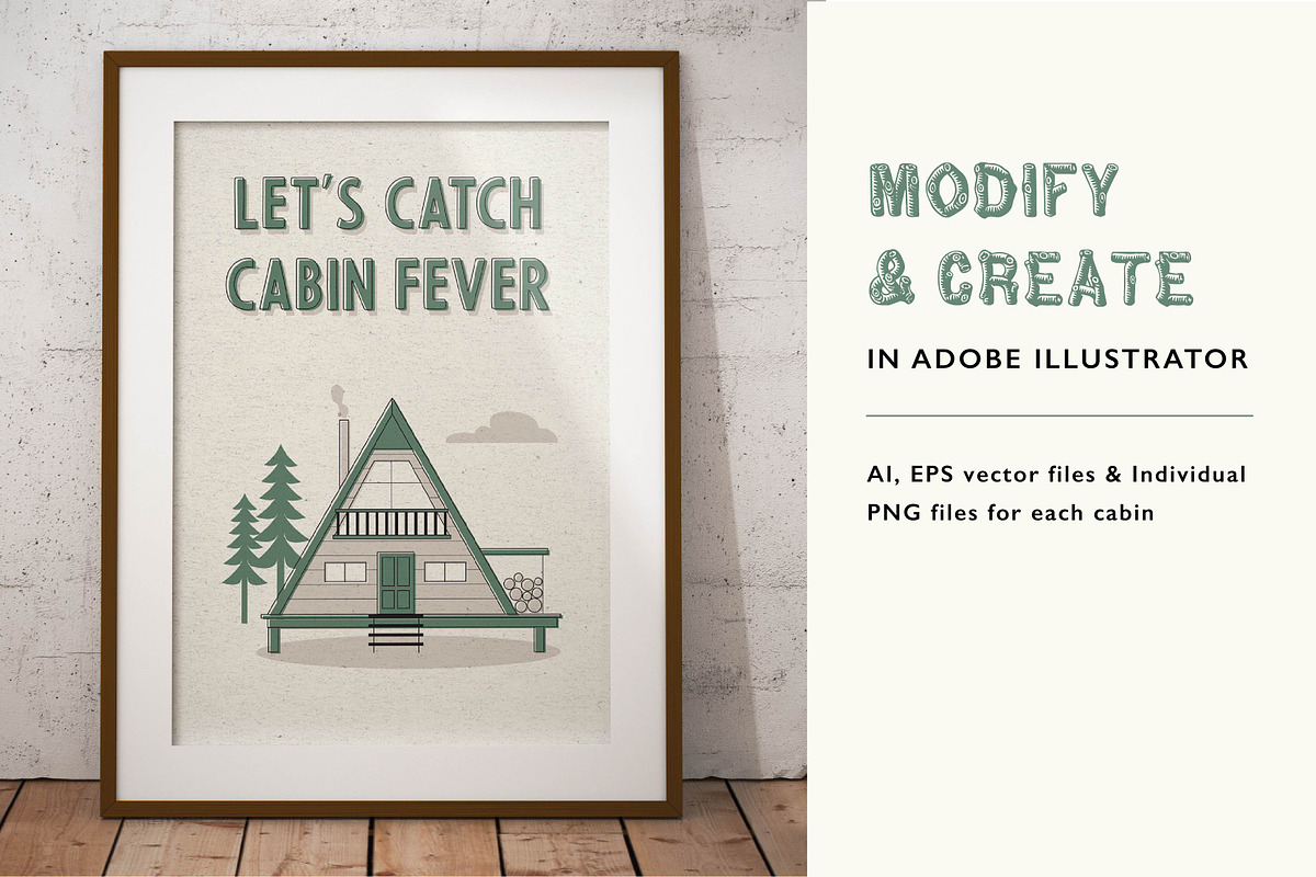 Cabin Vector Illustrations, an Illustration by the cabin supply co (Photo 3 of 3)