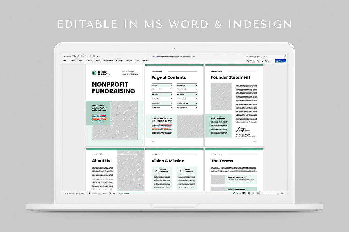 Nonprofit Fundraising Brochure, a Brochure Template by Leaflove (Photo 10 of 10)