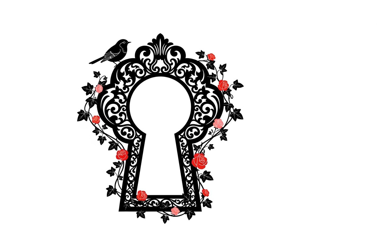 Floral Keyhole Frame SVG Bundle, an Illustration by Designs_River (Photo 6 of 31)