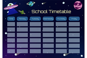 School Timetable for Space Lovers