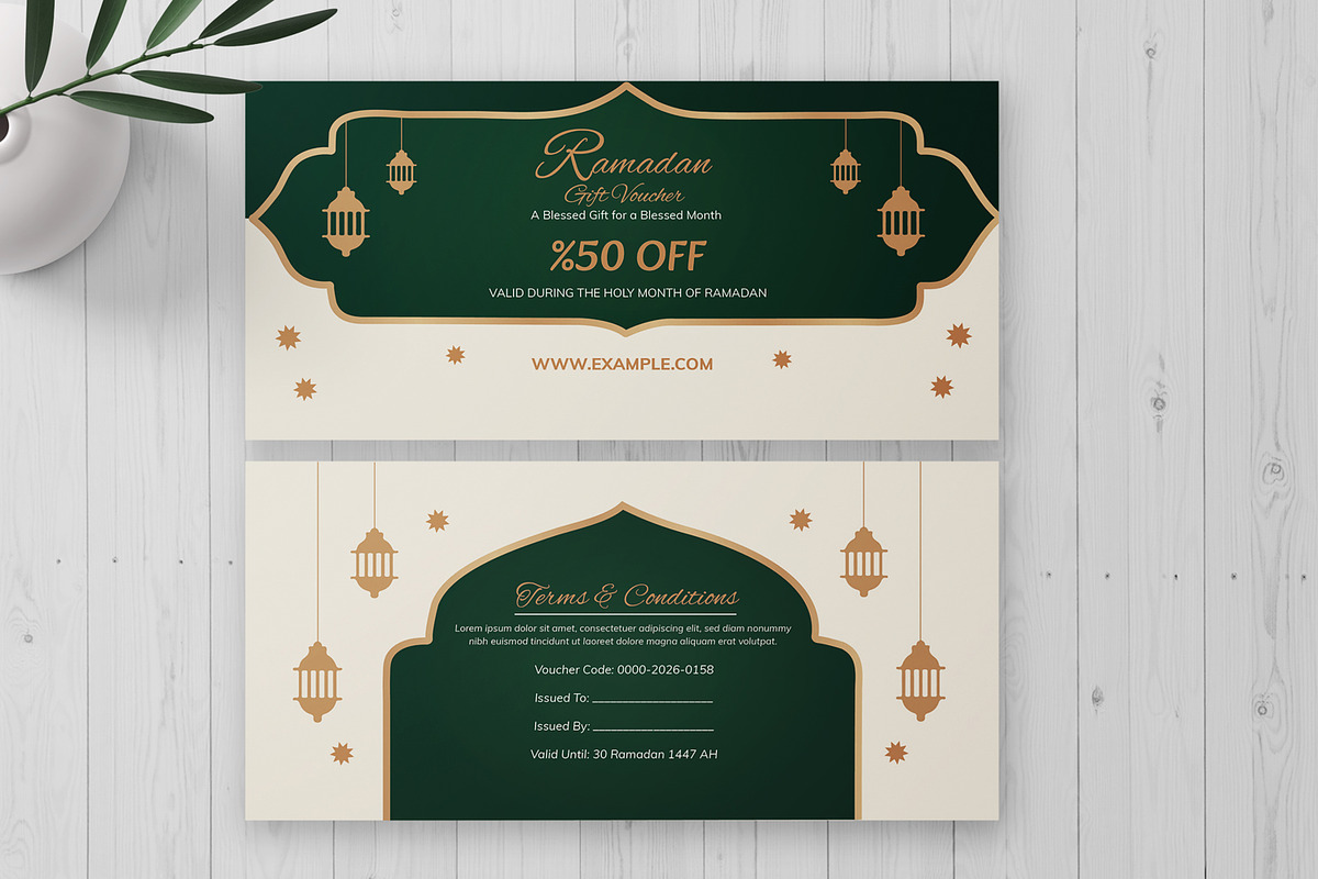Ramadan Gift Voucher Design, a Card Template by MightyDesign (Photo 1 of 6)