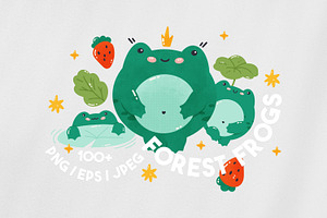 Forest Frog Illustrations & Patterns