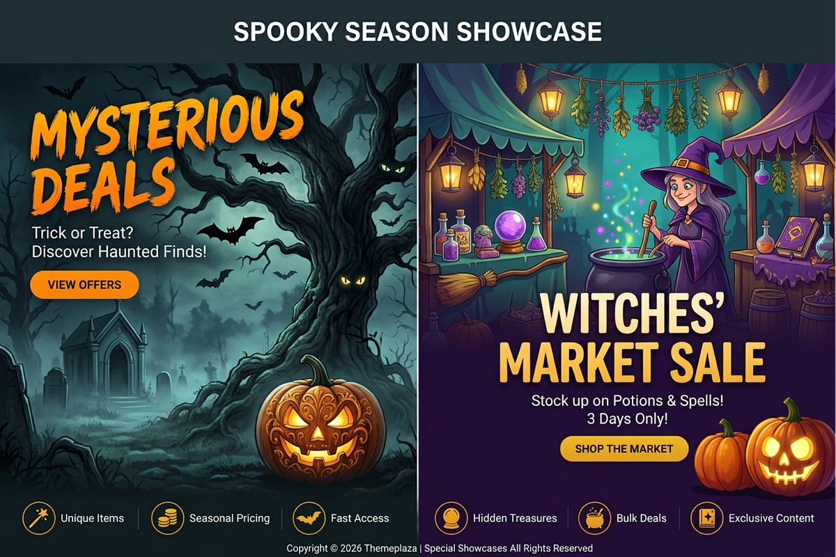 Halloween Animated HTML Banners, a HTML Template by Themeplaza (Photo 2 of 4)