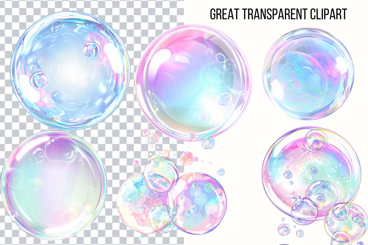 Pastel Soap Bubbles Clipart, a Decorative Illustration by Paper Artsthetics (Photo 2 of 6)