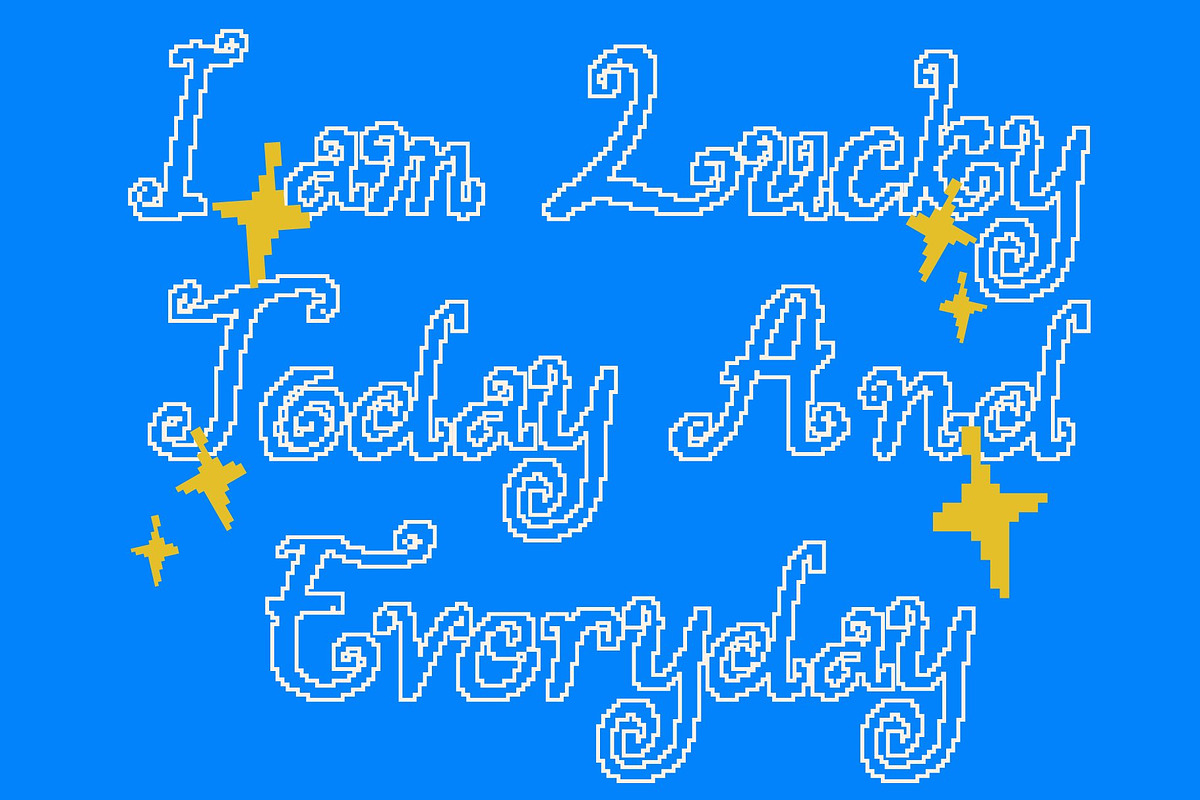 CS Layne Pixel, a Handwritten Font by Craft Supply Co. (Photo 6 of 8)
