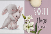 Sweet Hugs, an Animal Illustration by Eve Farb (Thumbnail 5 of 5)