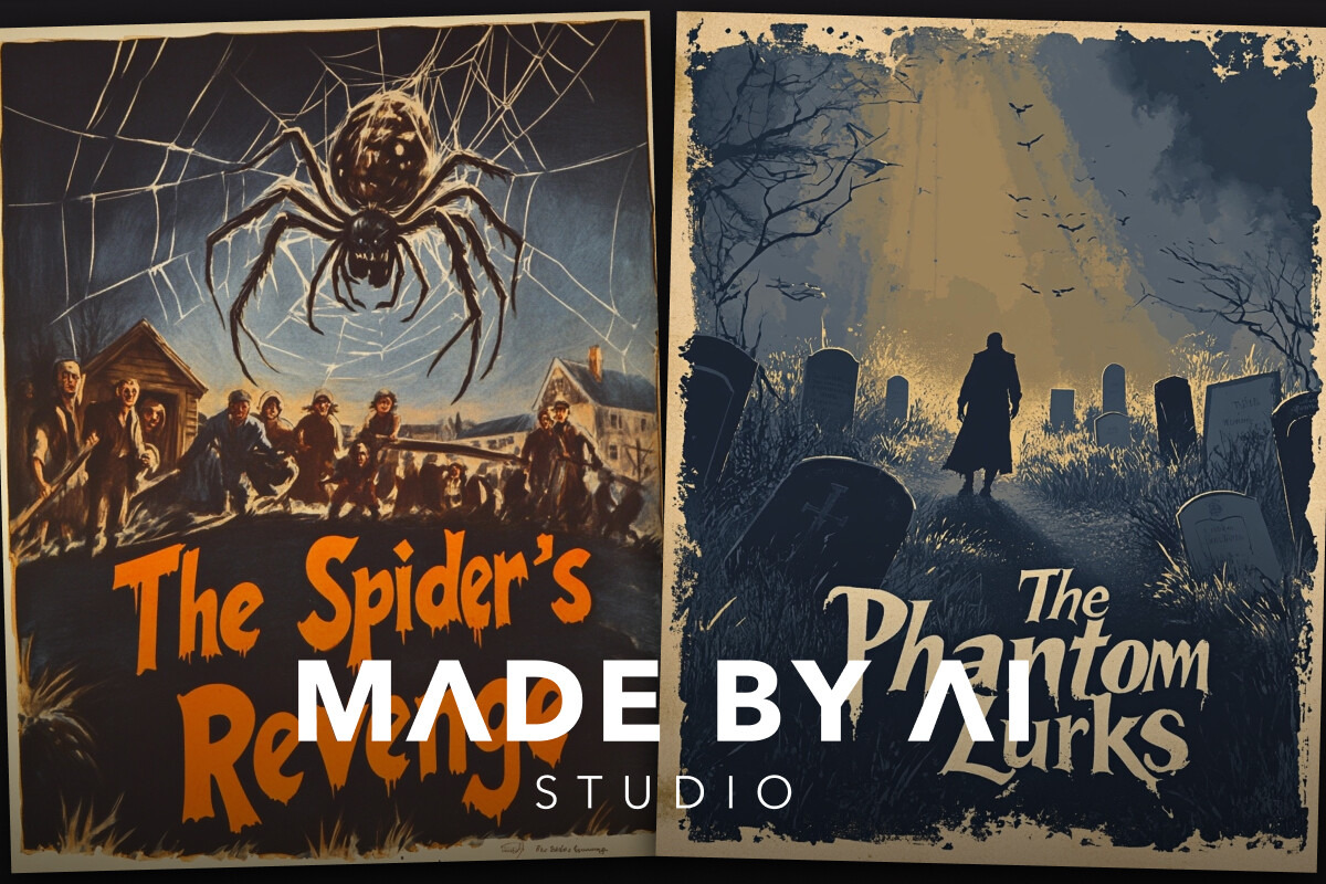 Classic Horror Movie Poster Prompts, an Object Graphic by MadeByAI Studio (Photo 3 of 5)