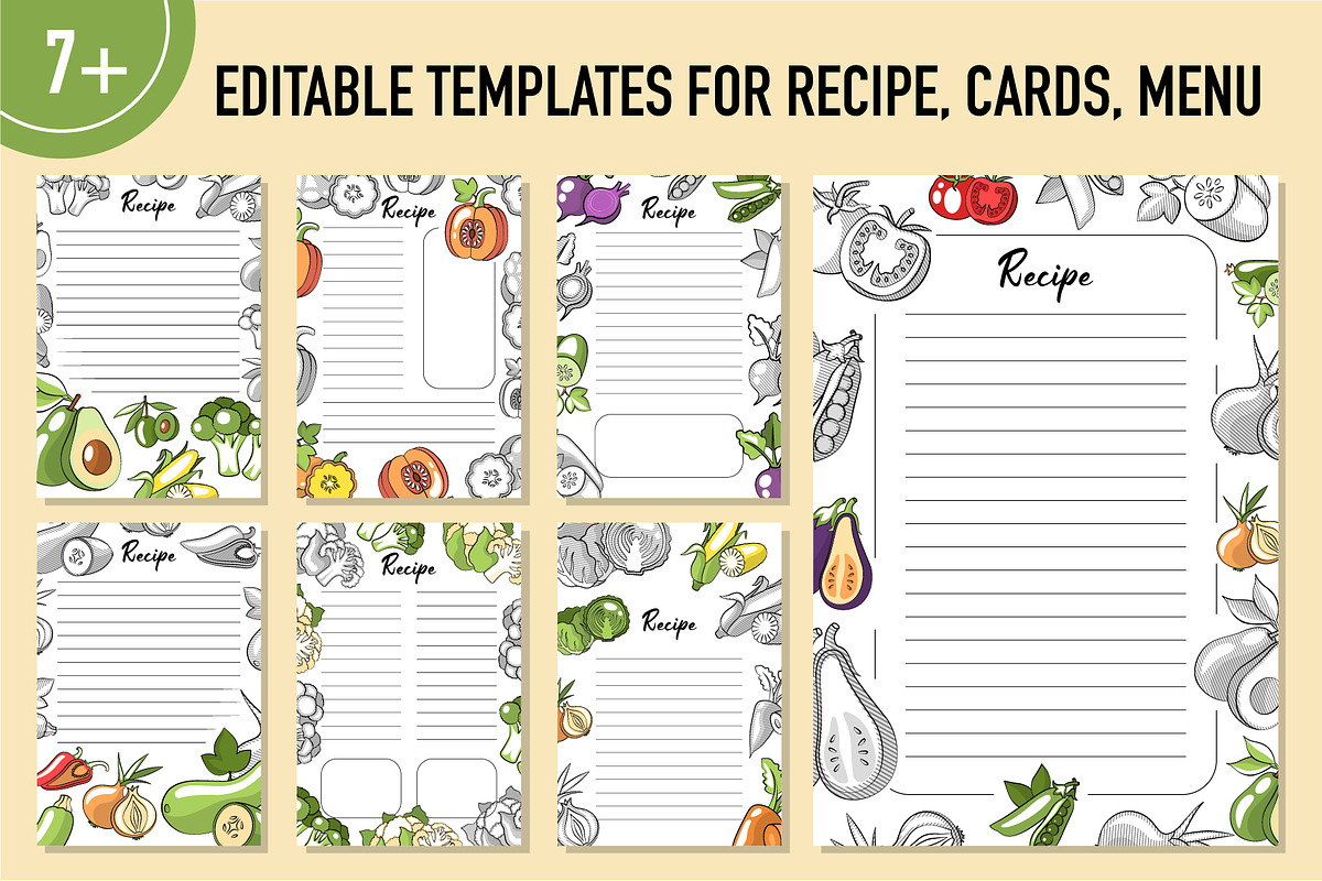 Vegetable Designs. Retro Templates, a Food Illustration by Lettering_Logo (Photo 8 of 15)