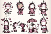 Whimsical Unicorn Loved Clipart, an Illustration by Dream Creation (Thumbnail 2 of 7)