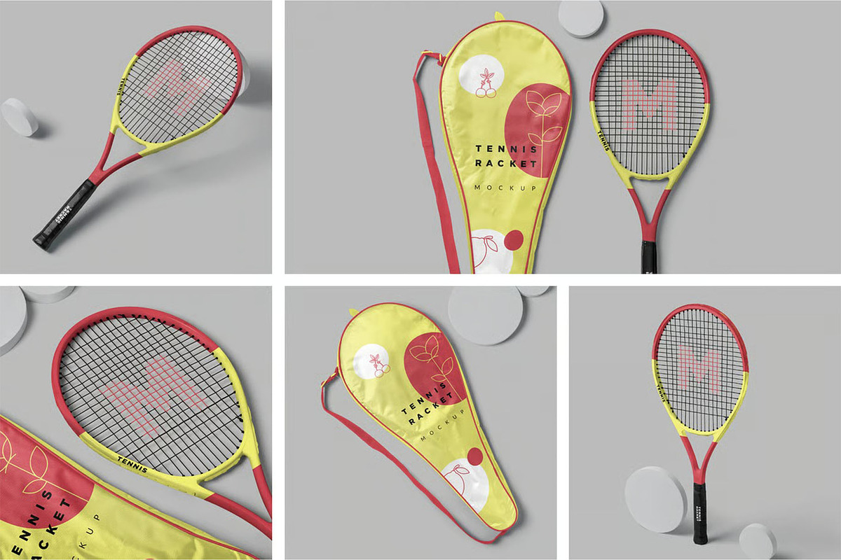 Tennis Racket Mockups, a Product Mockup by megostudi0 (Photo 1 of 7)