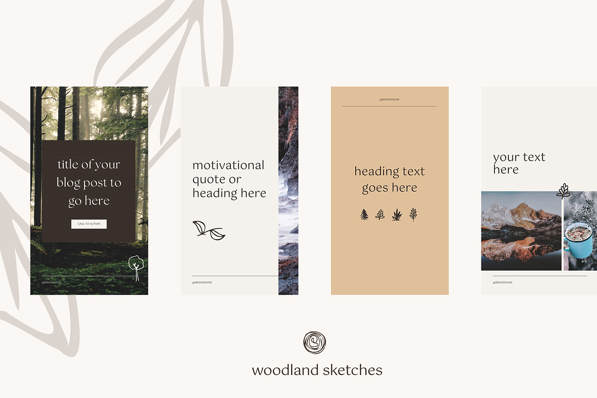 Nature Woodland Eco Social Templates, a Social Media Template by CreativeWilderness (Photo 8 of 12)
