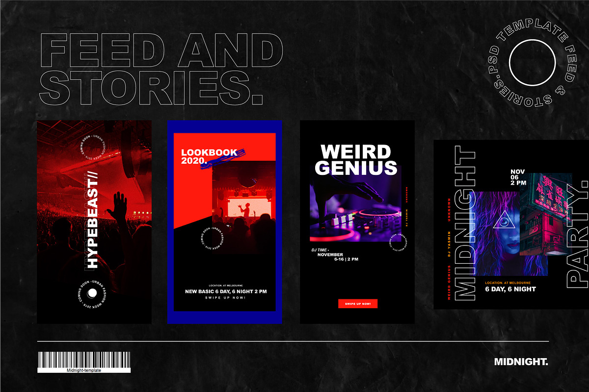 Midnight Instagram Post & Stories, a Social Media Template by Rocket Template (Photo 5 of 7)