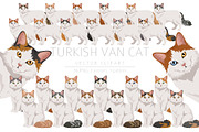 Turkish Van cat clip art, an Animal Illustration by pet design shop (Thumbnail 1 of 5)