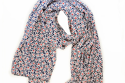 colored with trendy flower pattern scarf, neckerchief isolated o, a Beauty & Fashion Photo by TanaCh