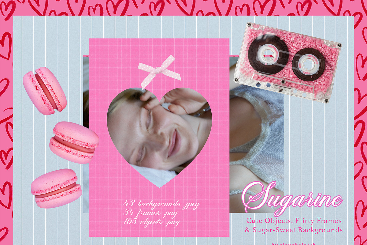 Sugarine Girly Aesthetic Design Pack, an Object Graphic by alonahaidash (Photo 2 of 15)