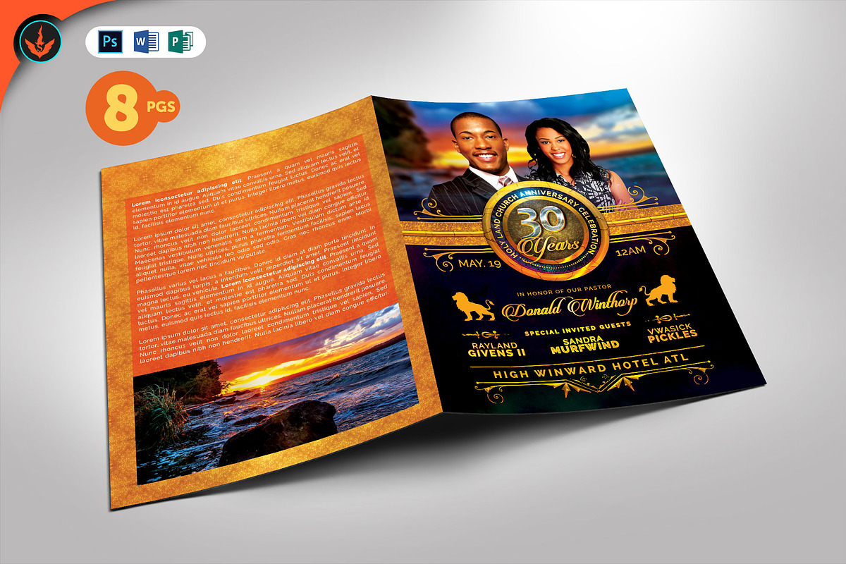 Royal Church Anniversary Program, a Brochure Template by SeraphimChris (Photo 1 of 8)