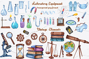 Science Watercolor Set, an Education Illustration by BarvArt (Thumbnail 3 of 17)