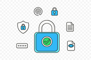 Data Privacy & Cybersecurity, a Technology Illustration by Partikusi Design (Thumbnail 3 of 3)