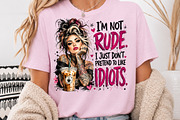 Tattoo Girl PNG I'm Not Rude Quotes, a Seasonal Illustration by Rose Art (Thumbnail 3 of 4)