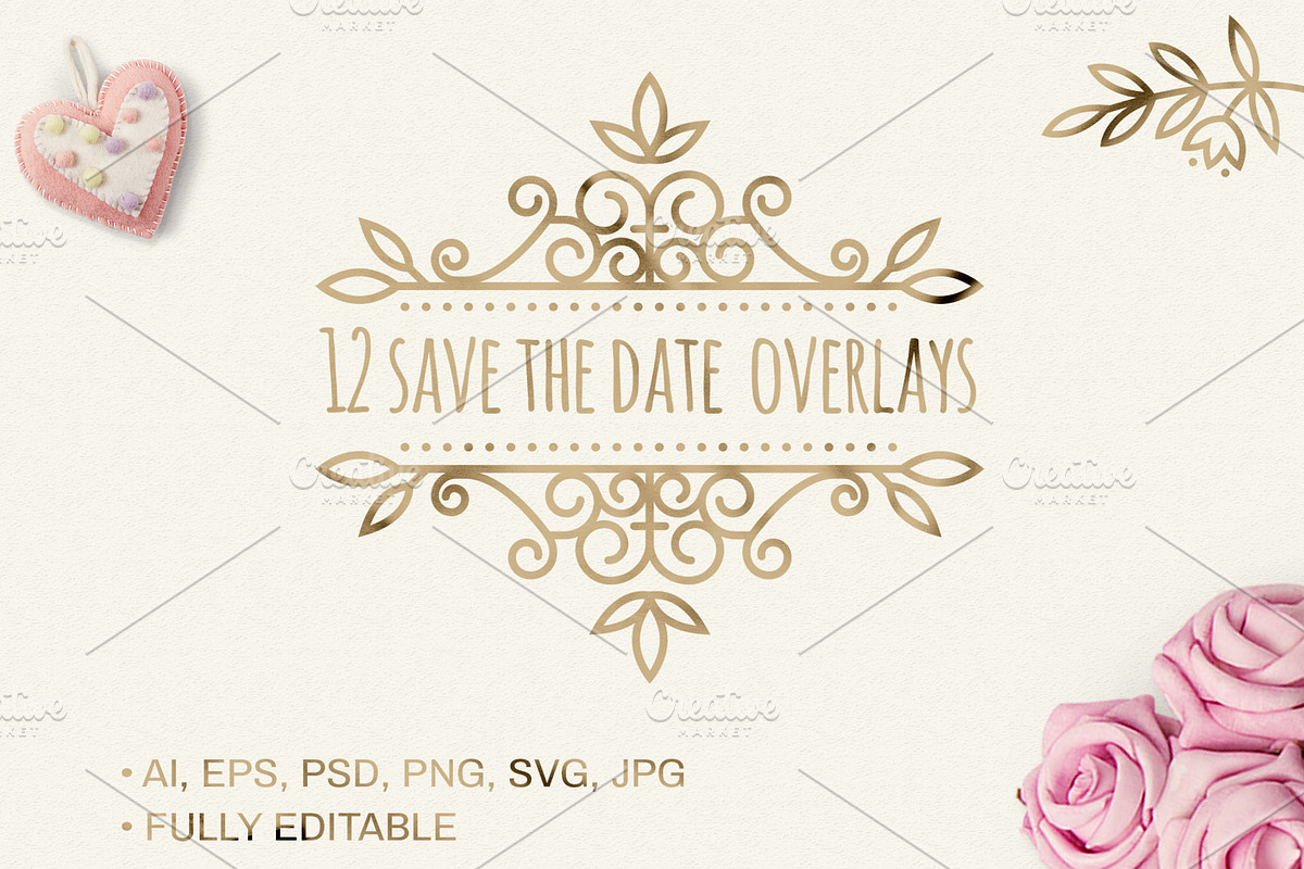 Save the Date Overlays, a Branding & Logo Template by sivVector (Photo 1 of 6)