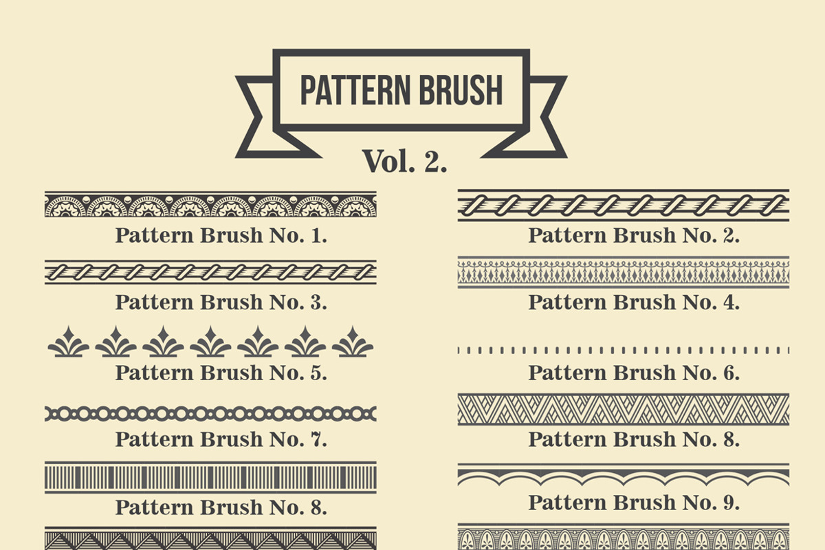 Vintage Borders Pattern Brushes 2, a Brush Add-On by G7 (Photo 2 of 4)